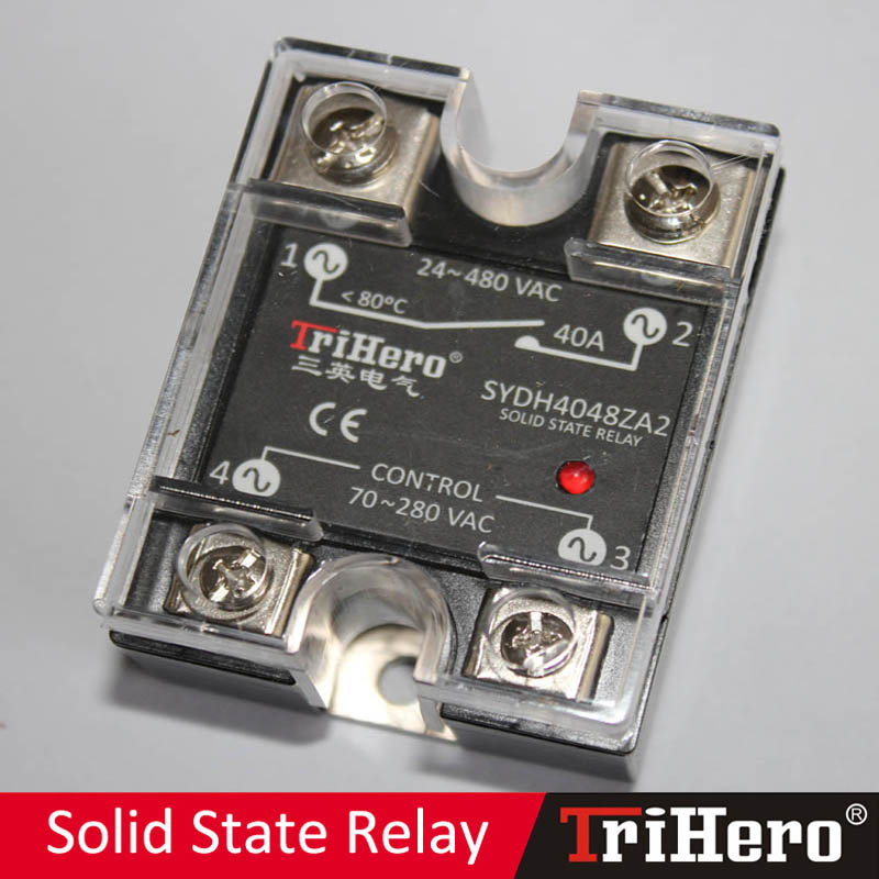 40A AC/AC Single Phase Solid State Relay SSR