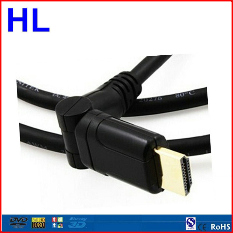 High Speed Round 180 Degree Rotatable HDMI Cable Manufacturer