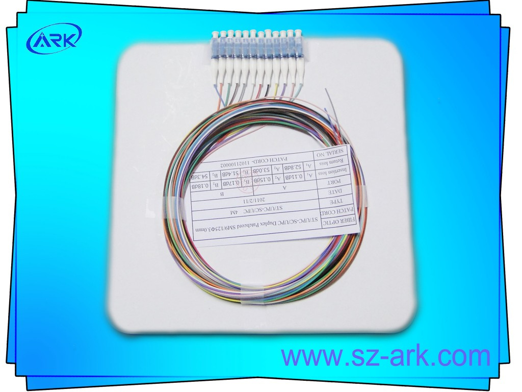 Sc Singlemode 12 Color Fiber Pigtail Optical Fiber