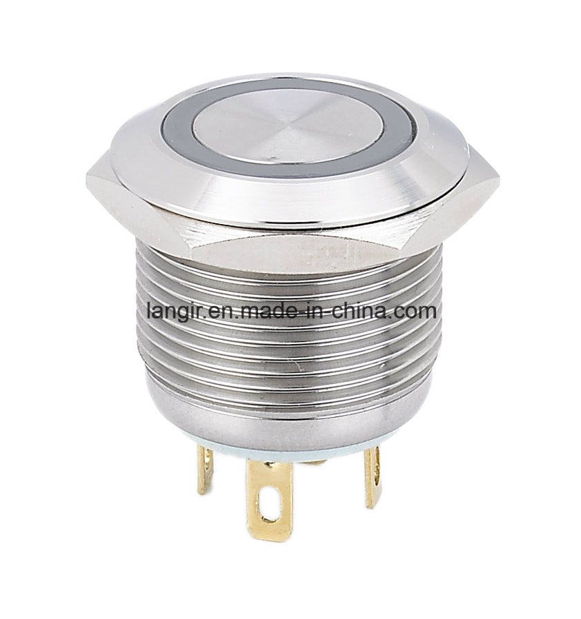 19mm Short Body Ring Illumination Push Button Switch