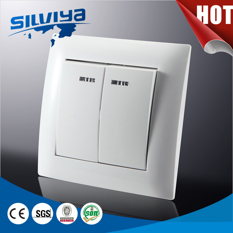 Hot Selling! Two Gang Electric Switch with Indicator with Ce