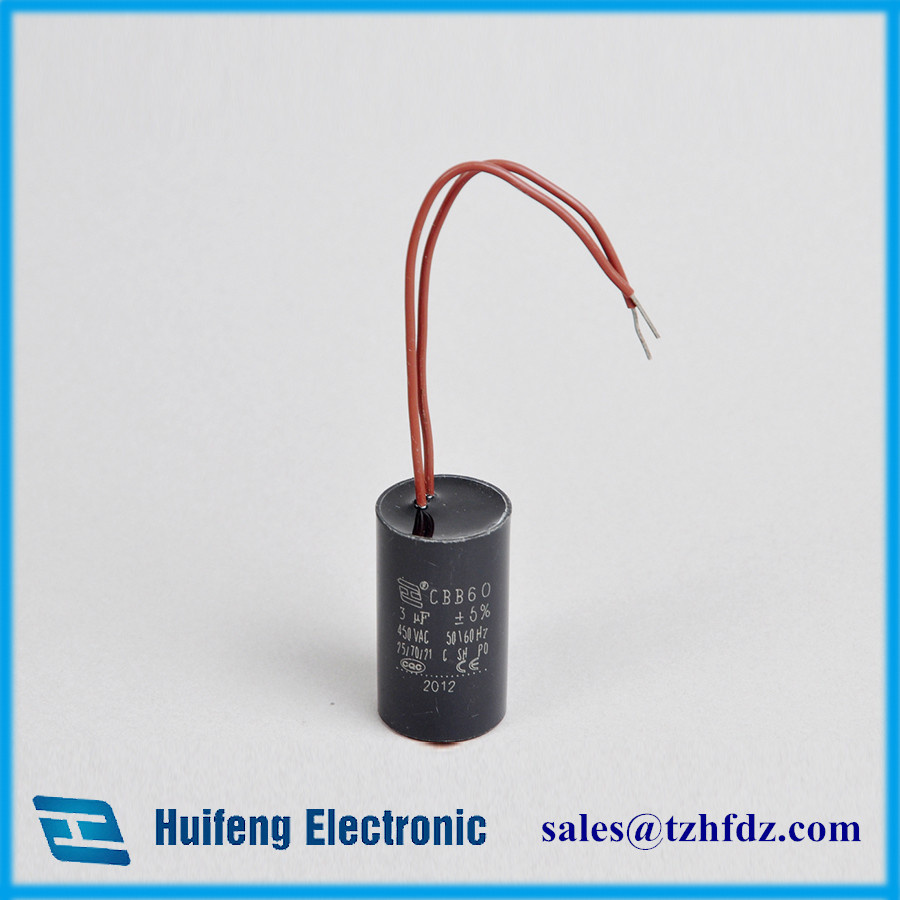Cbb60 Motor Run Capacitor with Cable
