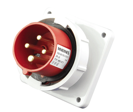 16A 3P+PE IP67 Concealed plug (MN1452)