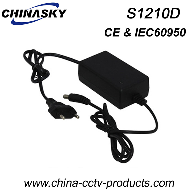 Ce RoHS 12VDC 1AMP 12W CCTV Switching Power Adapter (S1210D)