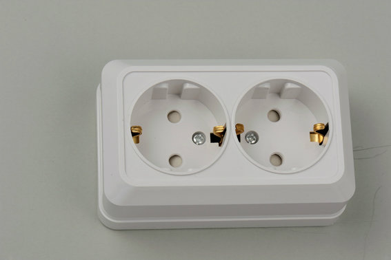 European Style Socket Double with Earthing 1128X