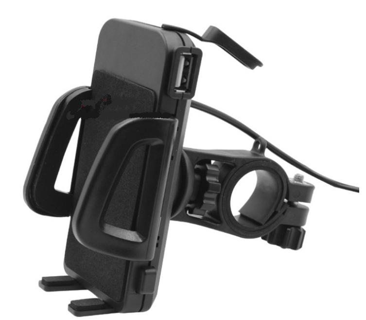 Universal Cellphone Mount Holder Motorcycle Handlebar Phones Mount +USB Charger