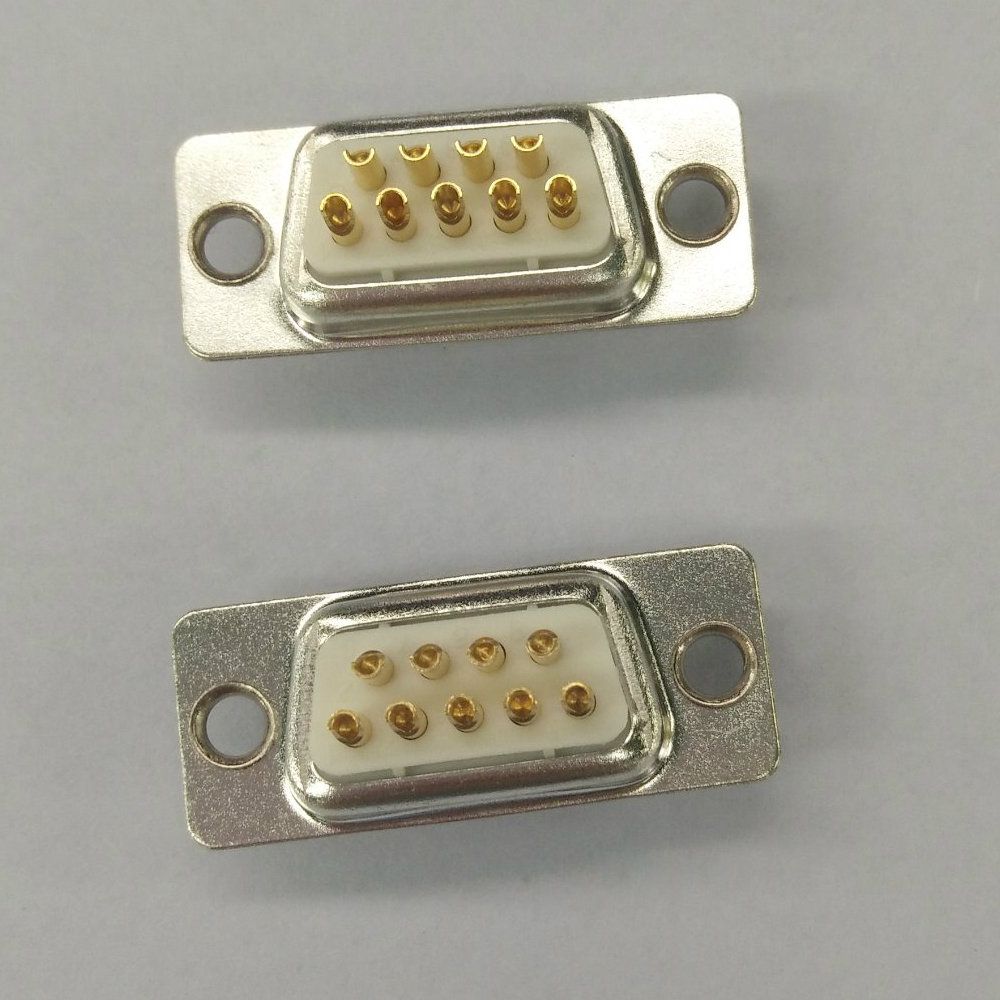 D-SUB Male 9 Pin Solder Type White Connector