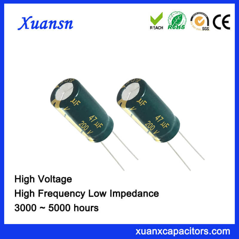 Computer Grade Capacitor Electrolytic 47UF 200V High Voltage