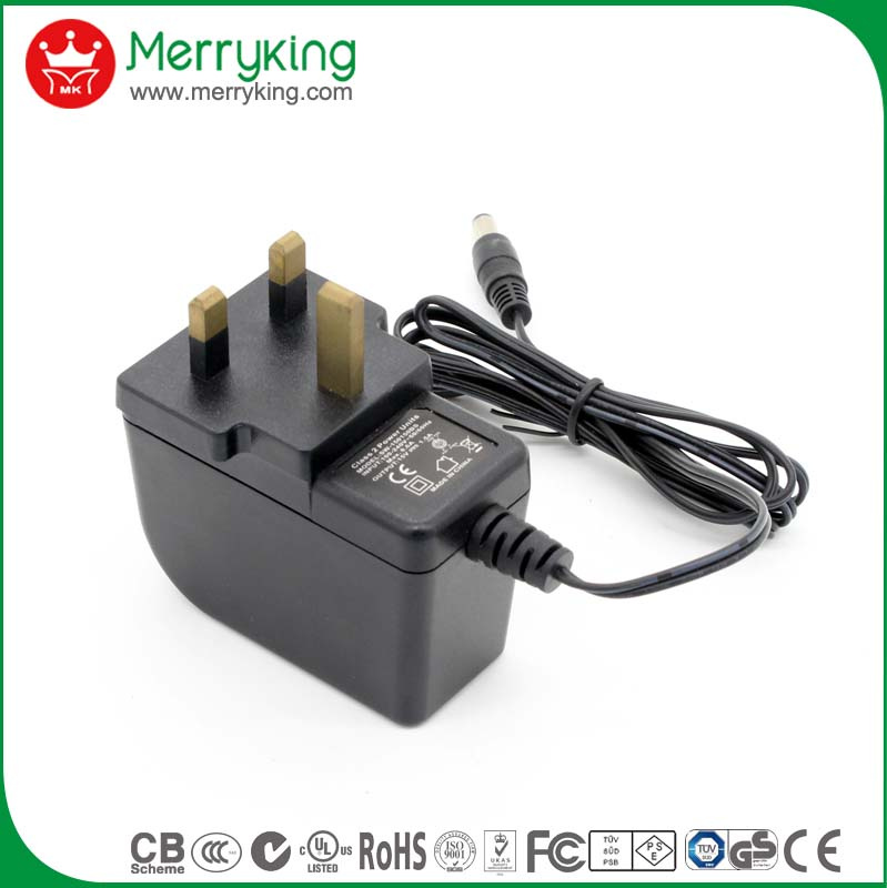 UK Type 12V 2A AC-DC CCTV Power Adapter