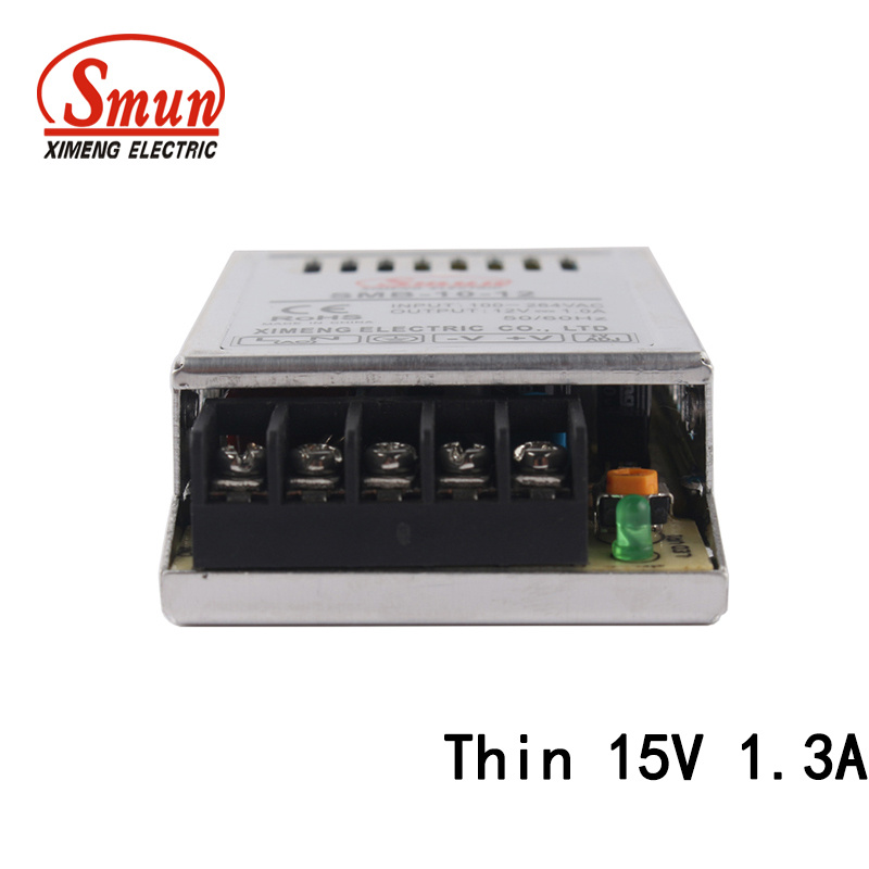 SMB-20-15 Thin 20W 15VDC 1.3A AC-DC Output Switching Power Supply