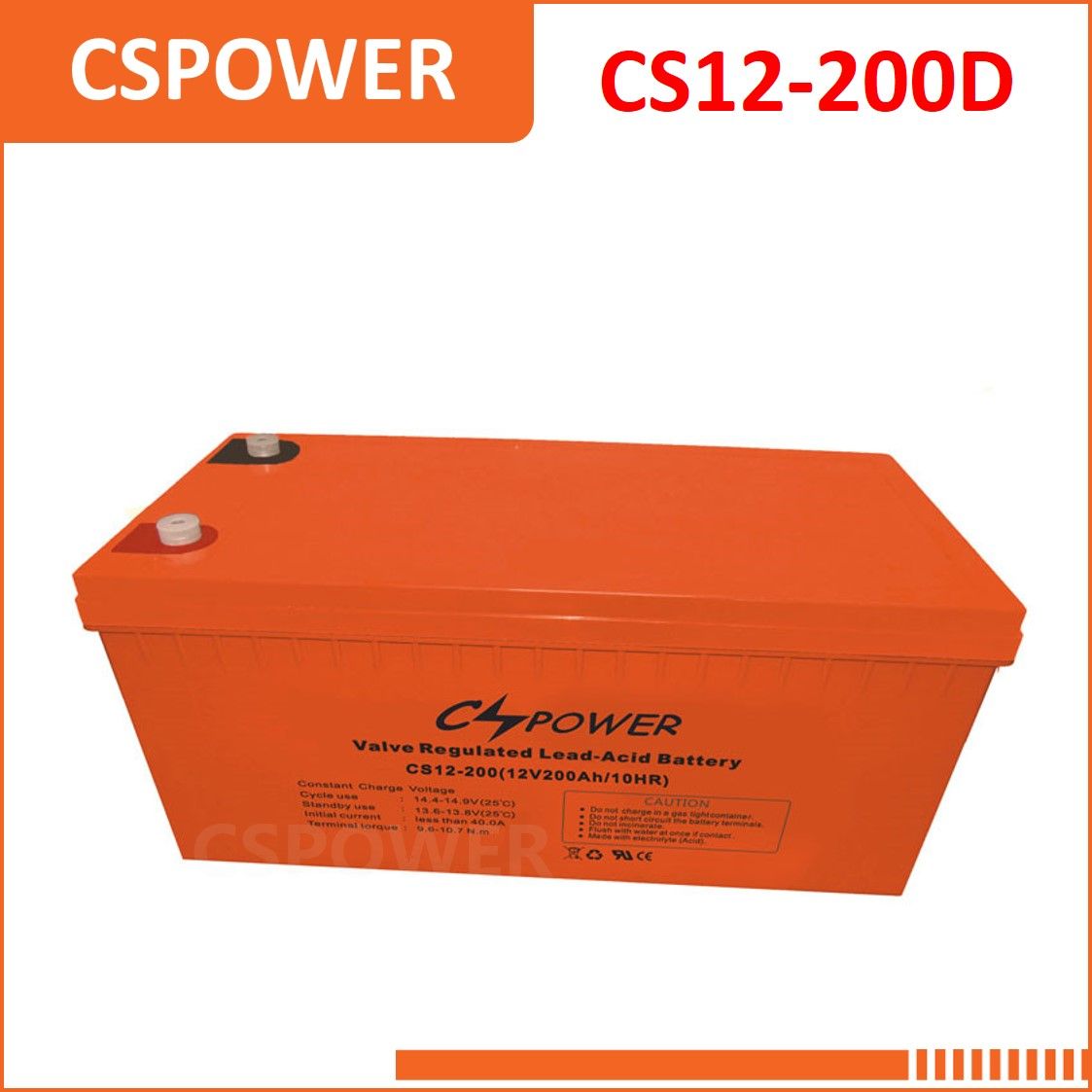 Solar Panel AGM Battery 12V200ah with 3 Years Warranty CS12-200
