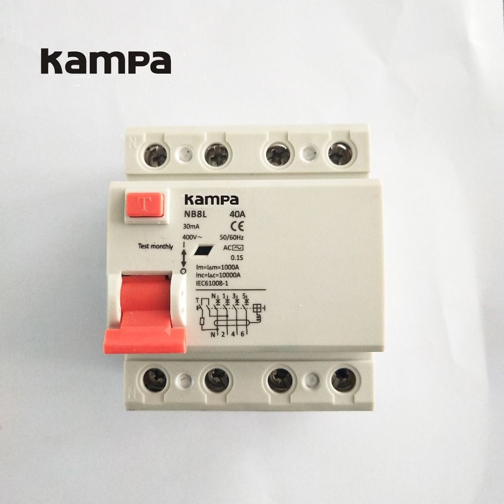 Kampa 4p 25A Residual Current Circuit Breaker Protect Circuit Breaker