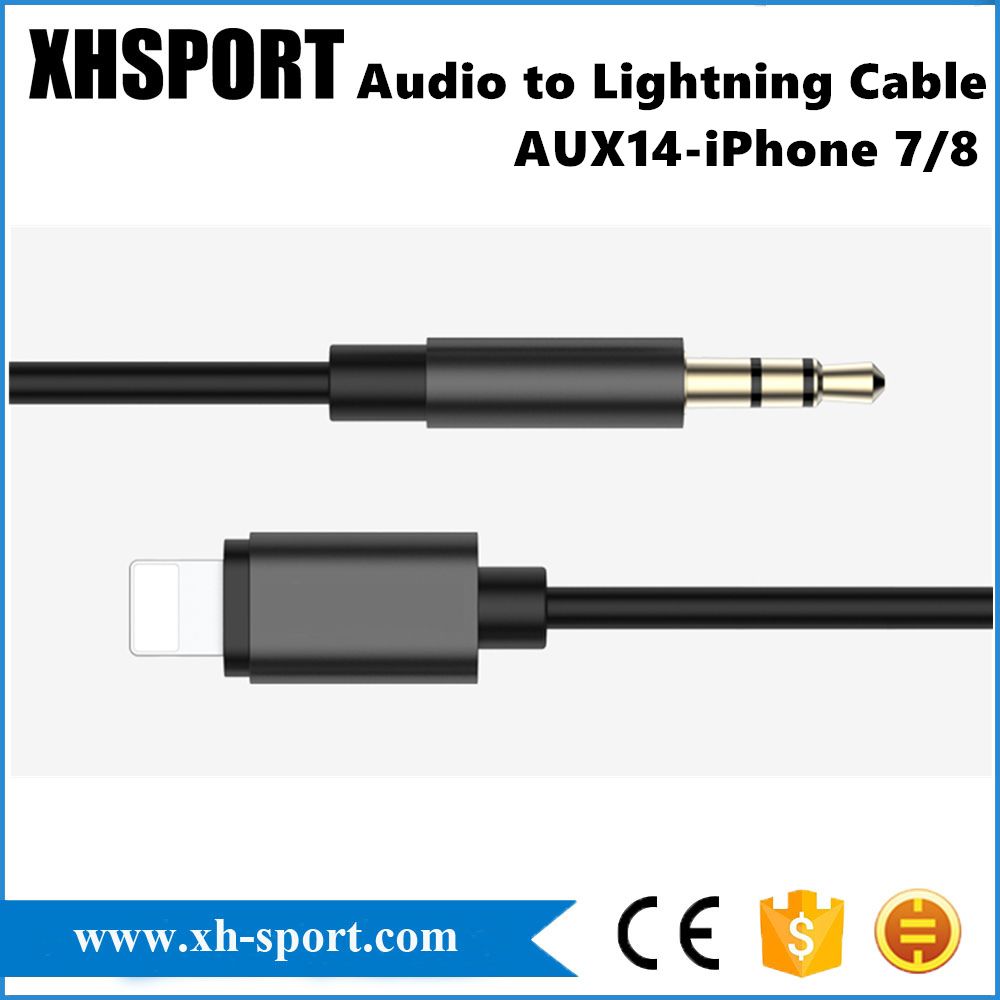 3.5mm Audio to Lightning Aux Cord Cable for iPhone 7/8