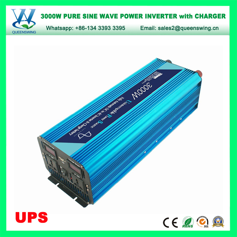 DC12/24V 3000W UPS Pure Sine Wave Solar Power Inverter with Charger (QW-P3000UPS)