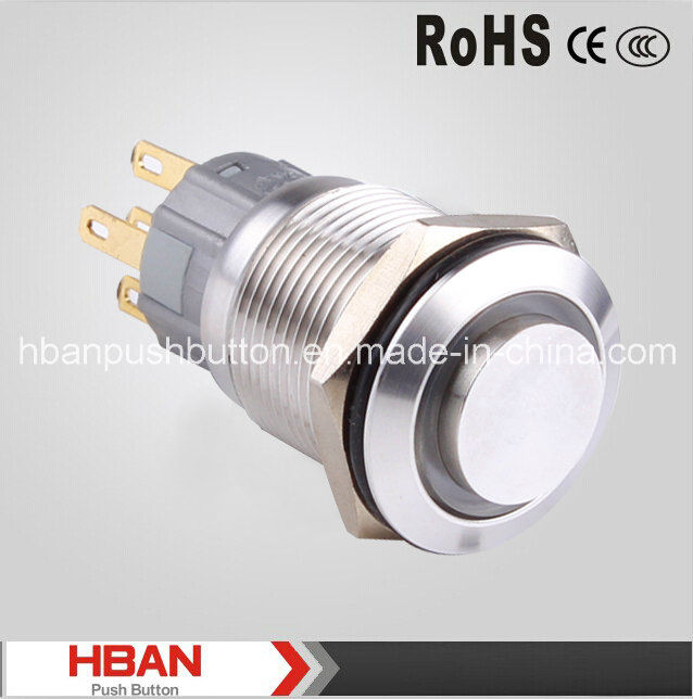 CE RoHS Ring-Illumination High Momentary Latching (19mm) Pushbutton Switches