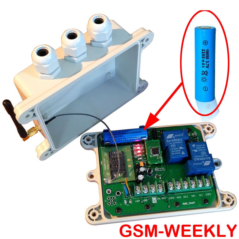 GSM-Weekly GSM Remote Controller GSM Alarmand Battery on Board