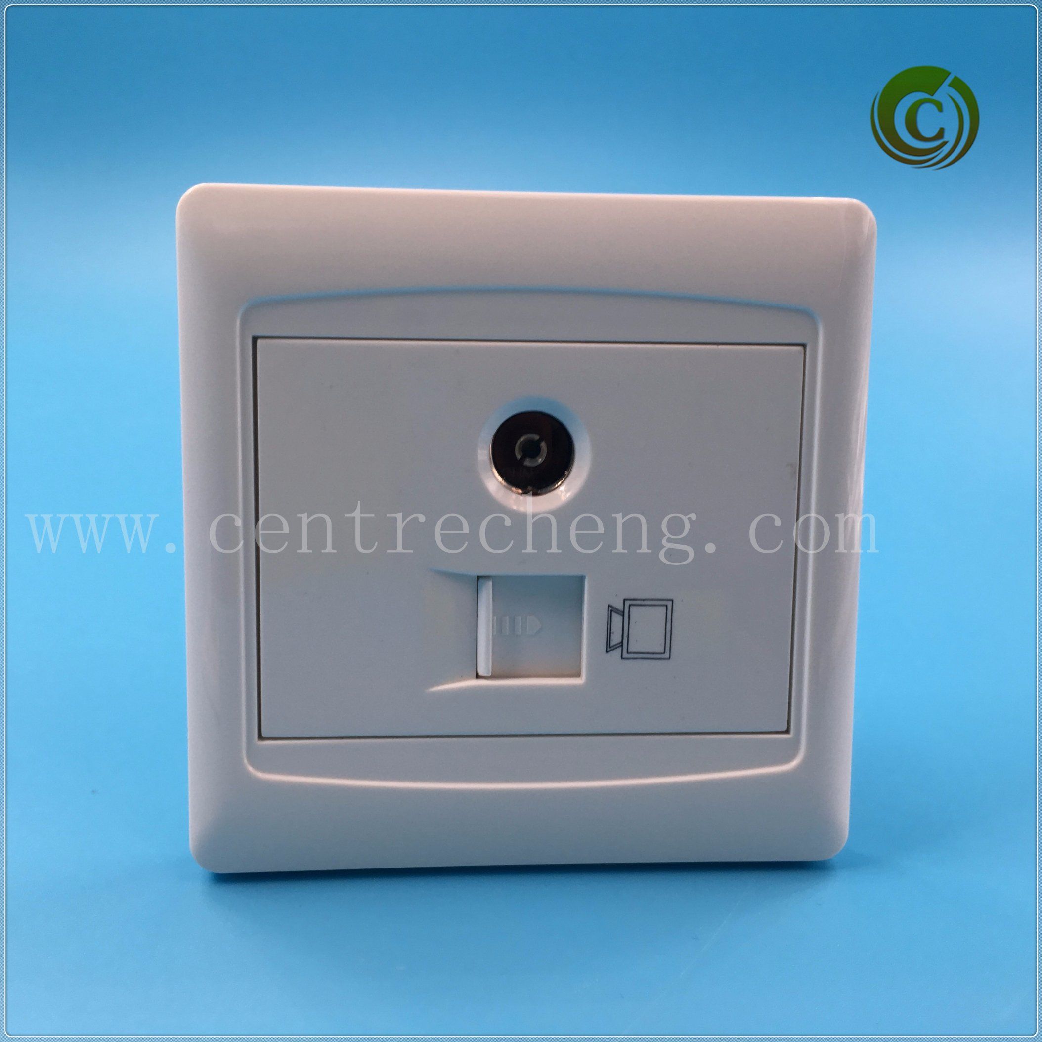 Wall TV Socket White Color Socket Electrical Socket PC Socket Plastic Socket