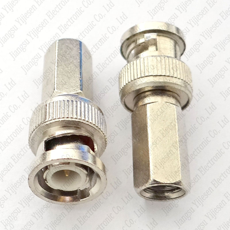 BNC Male Twist-on RG6 Rg59 Coax Cable Connector for CCTV Security Camera