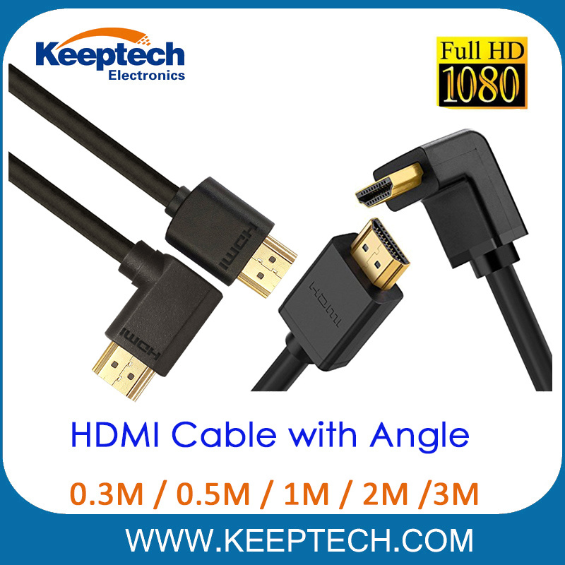 HDMI Cable with Angle 90 Degree Left Turn Right Turn Any Length for HDTV 1080P