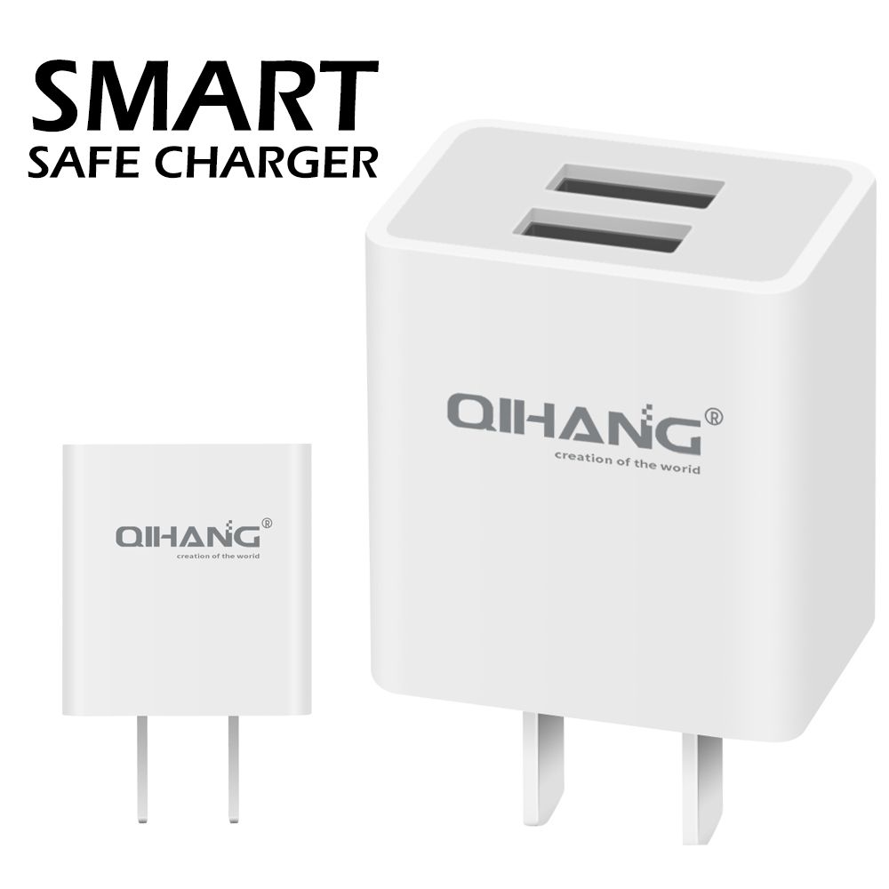 2.4A Double USB Fast Mobile Phone Adapter Travel Charger