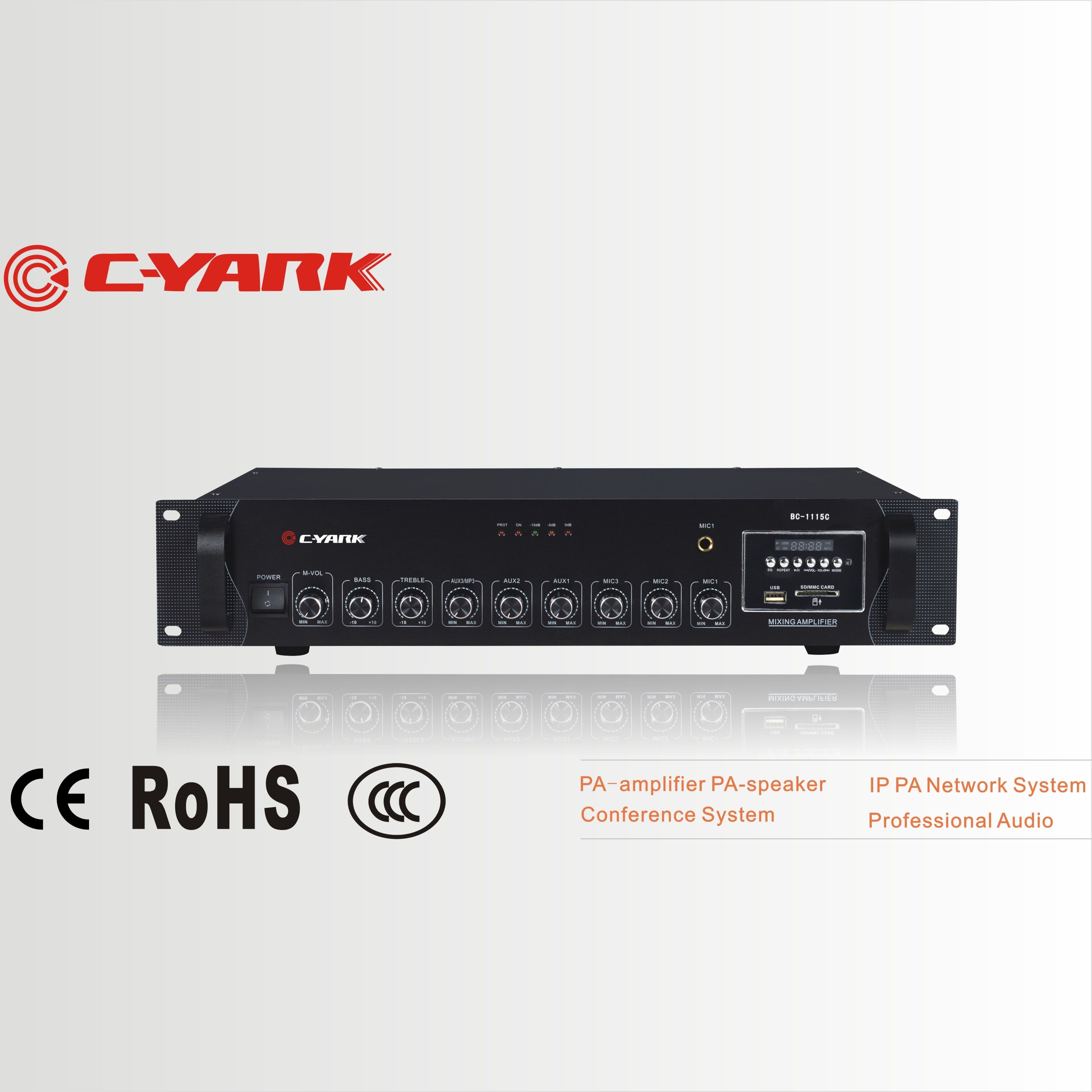 C-Yark PA System Mixer Amplifier with USB and High Power