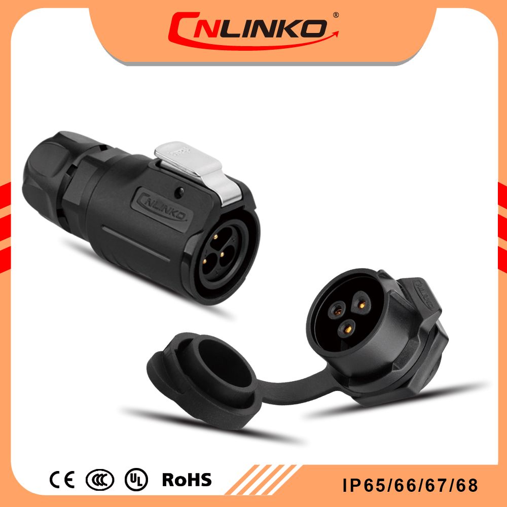 UL Power Waterproof IP67 Push Pull Plastic Quick-Connect Electrical M16 Cable Connector