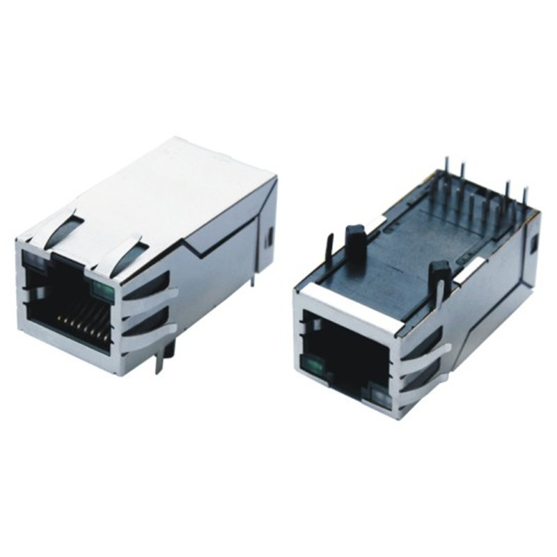 CAT6 Magnetic Network Interface 1000 Base-Tx RJ45 Female Connector
