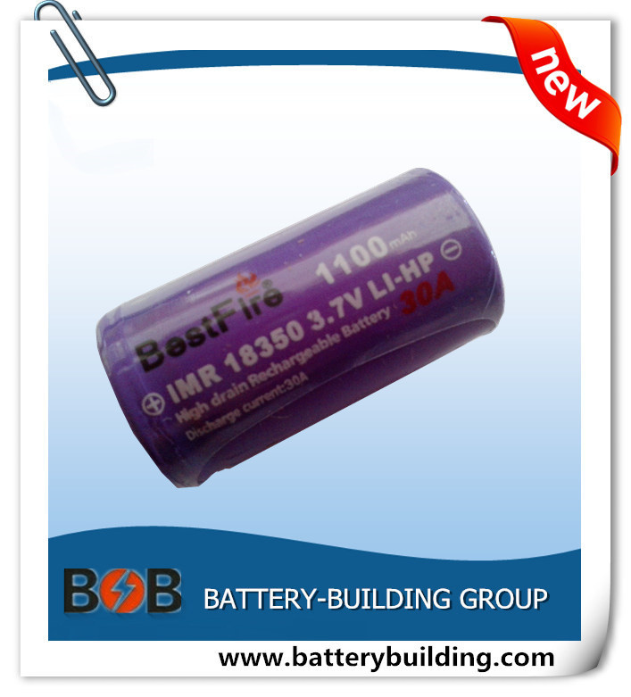 18350 1100mAh 30A Rechargeable Lithium Battery