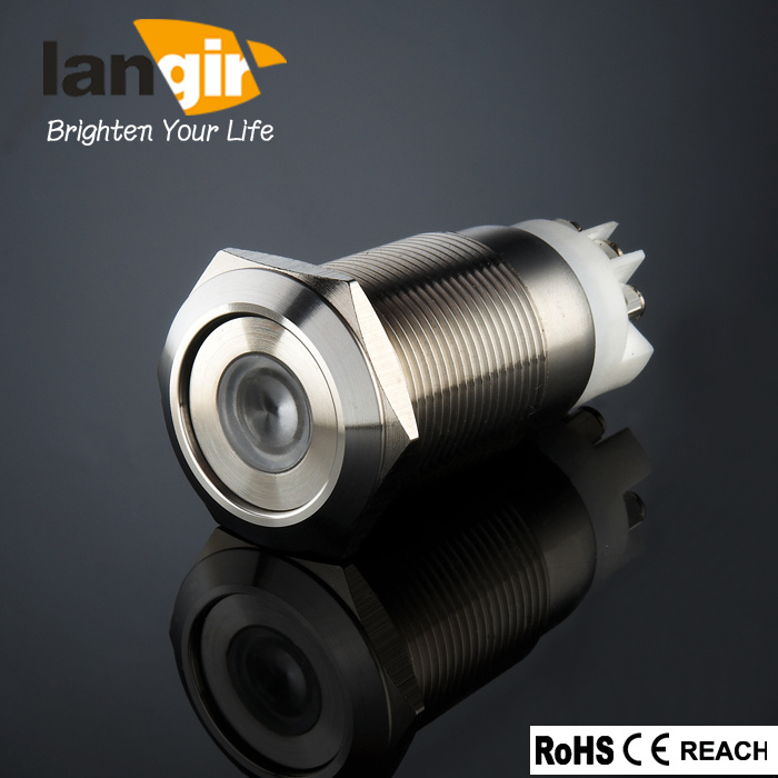 DOT Ill. Latching Anti Vandal Push Button Switch Made of Stainless Steel (L19-F-N-Z1-S-D)