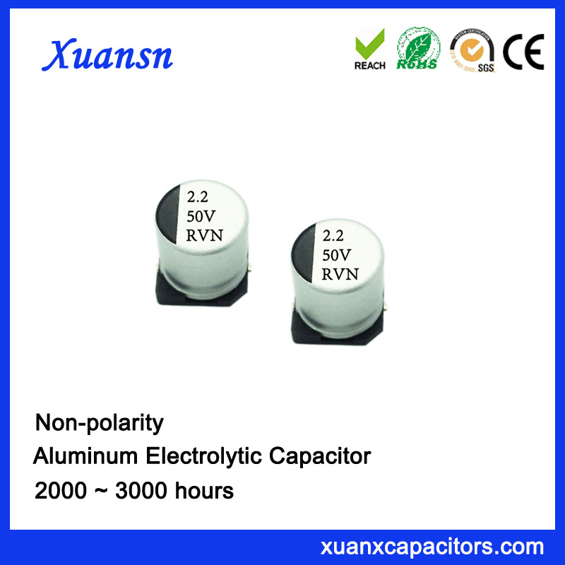 2.2UF 50V SMD Bi-Polar Aluminum Electrolytic Capacitor