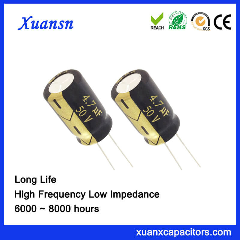 105c 6000hours 4.7 UF 50V Capacitor Electrolytic Low Voltage