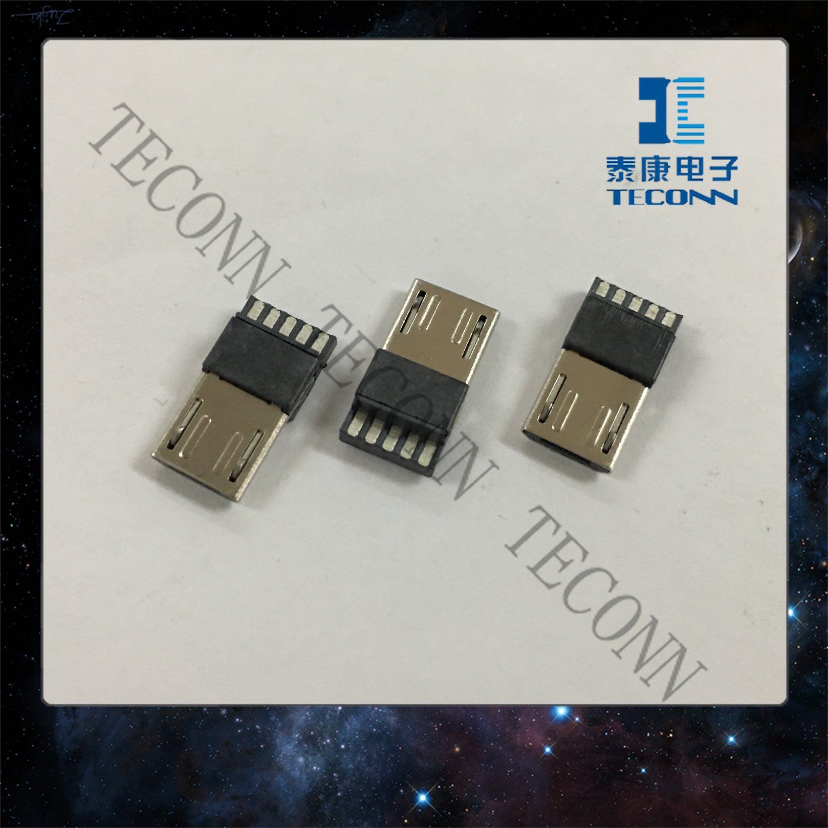 Micro USB 5pin B Type 0502q Plug Connector