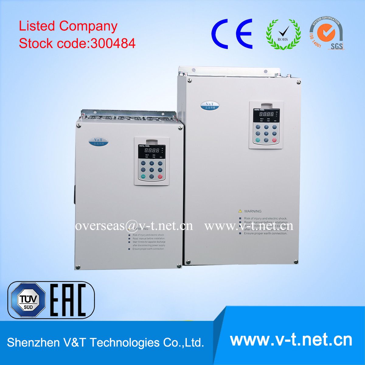 V&T V6-H 3pH Heavy Load Application Use Frequency Inverter 37 to 110kw - HD