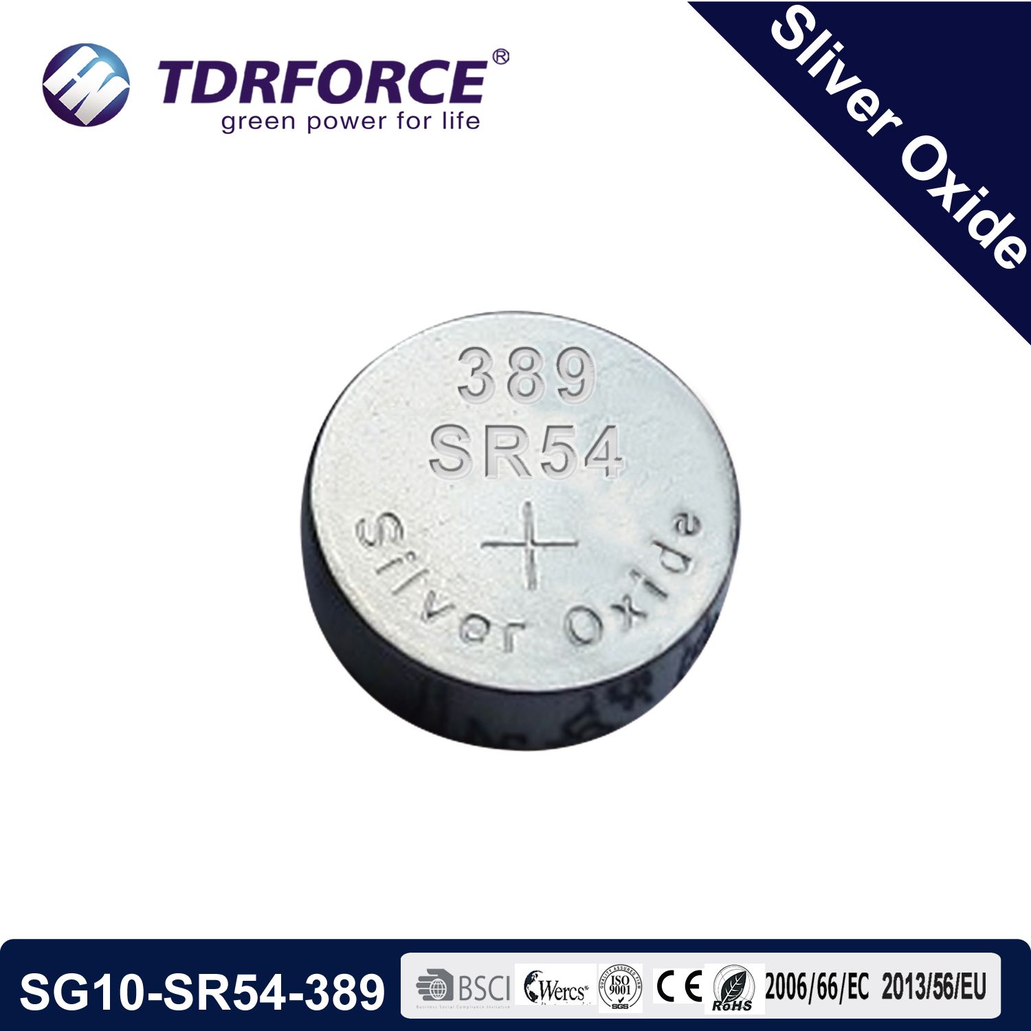 1.55V Silver Oxide Button Cell Battery -Sr54-389 for Watch