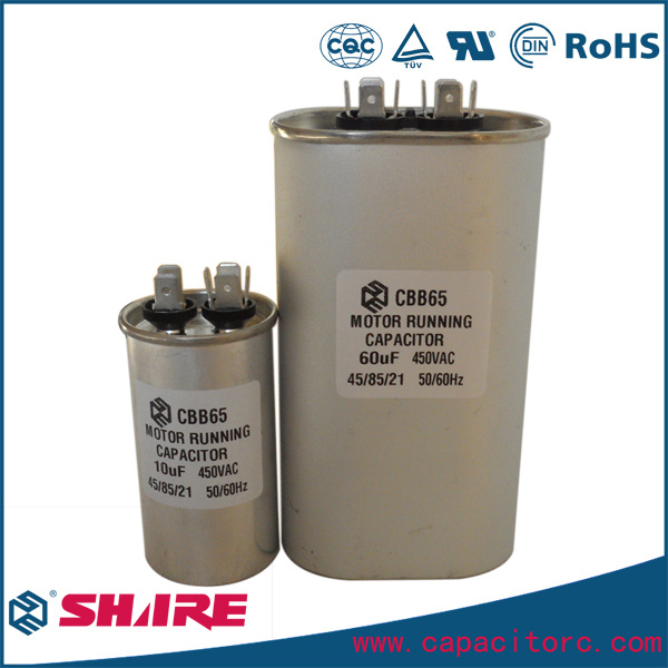 Cbb65 Sh Oval Screw Capacitor Motor Run Air conditioner Capacitor