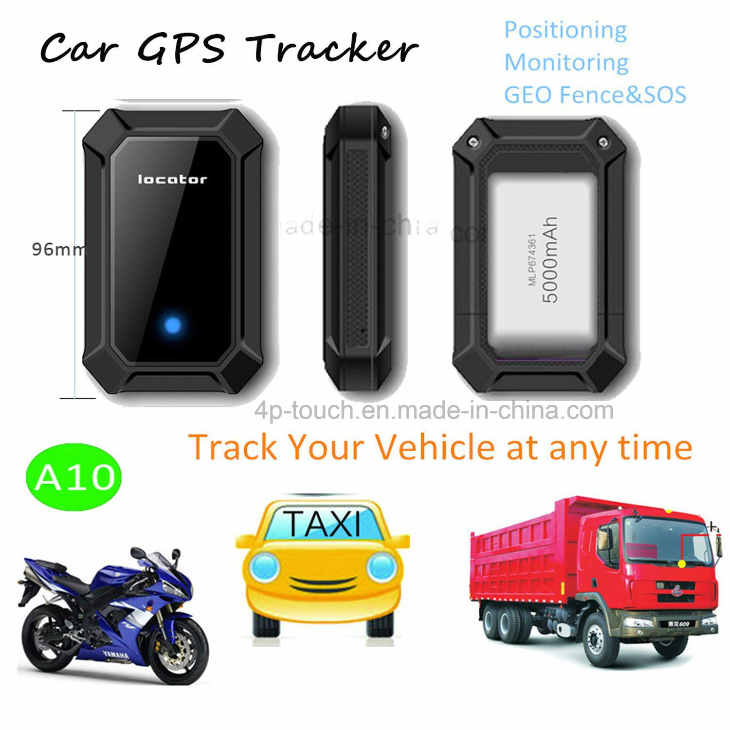 Long Standby Time Car GPS Tracker with Real-Time Positioning