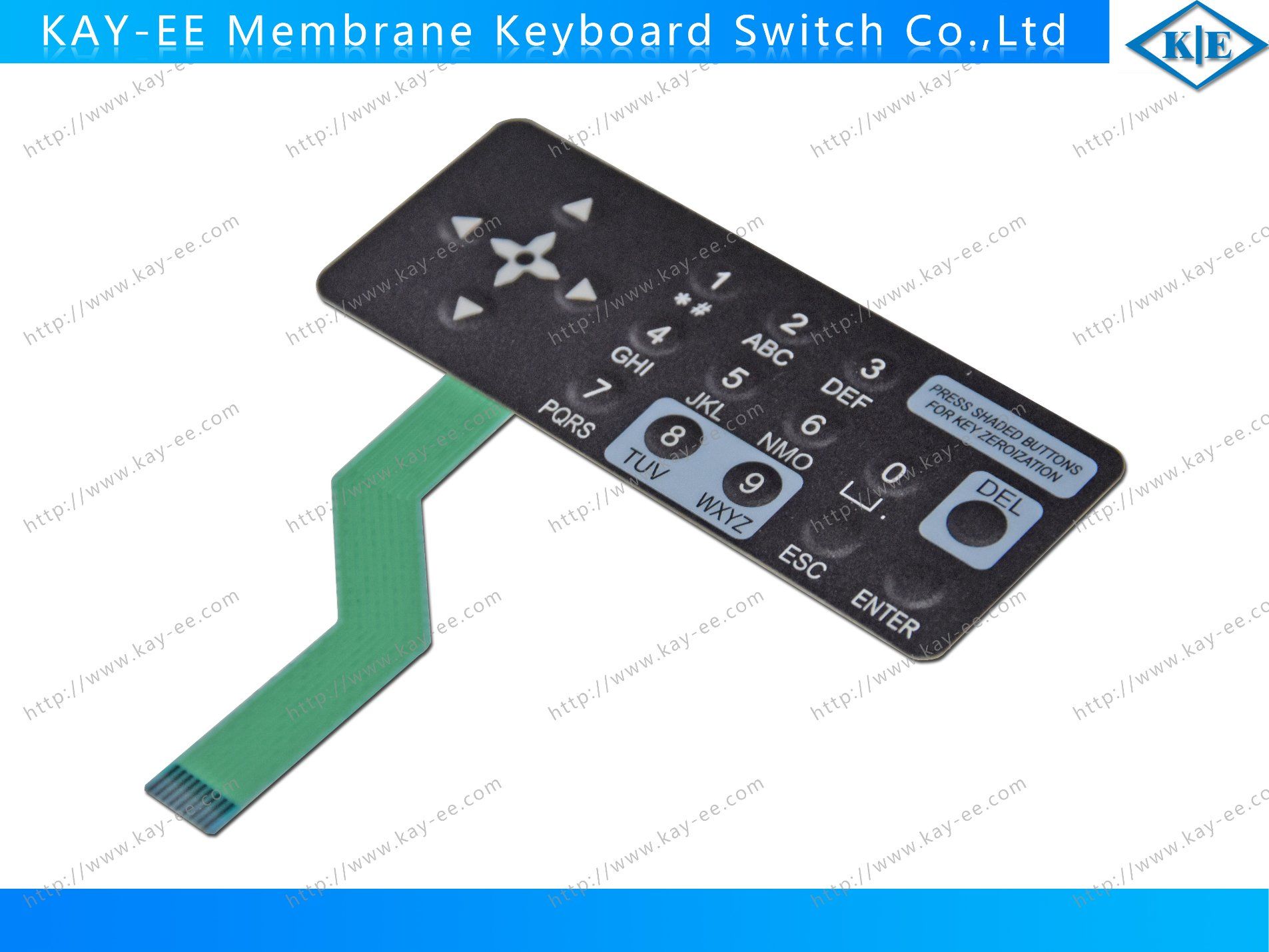 Dome Embossed Tactile Keys Membrane Switch with Polydome Mylar Circuit