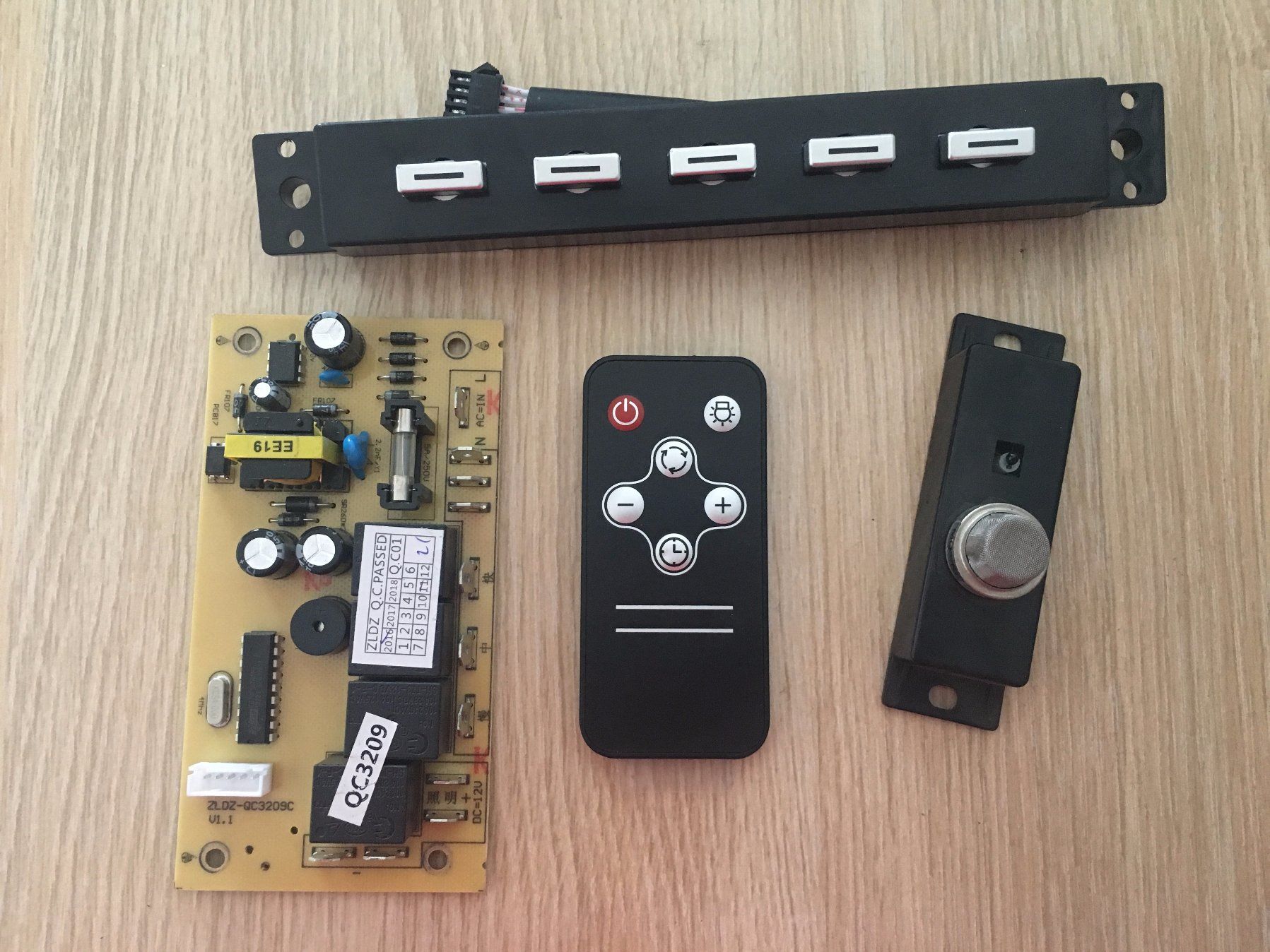 Range Hood Touch Control Switch with Push Button,