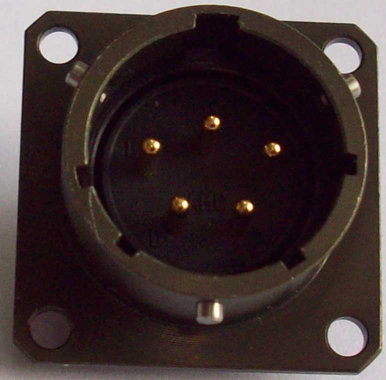 Ms3112e14-5p Bayonet Coupling Panel Receptacle