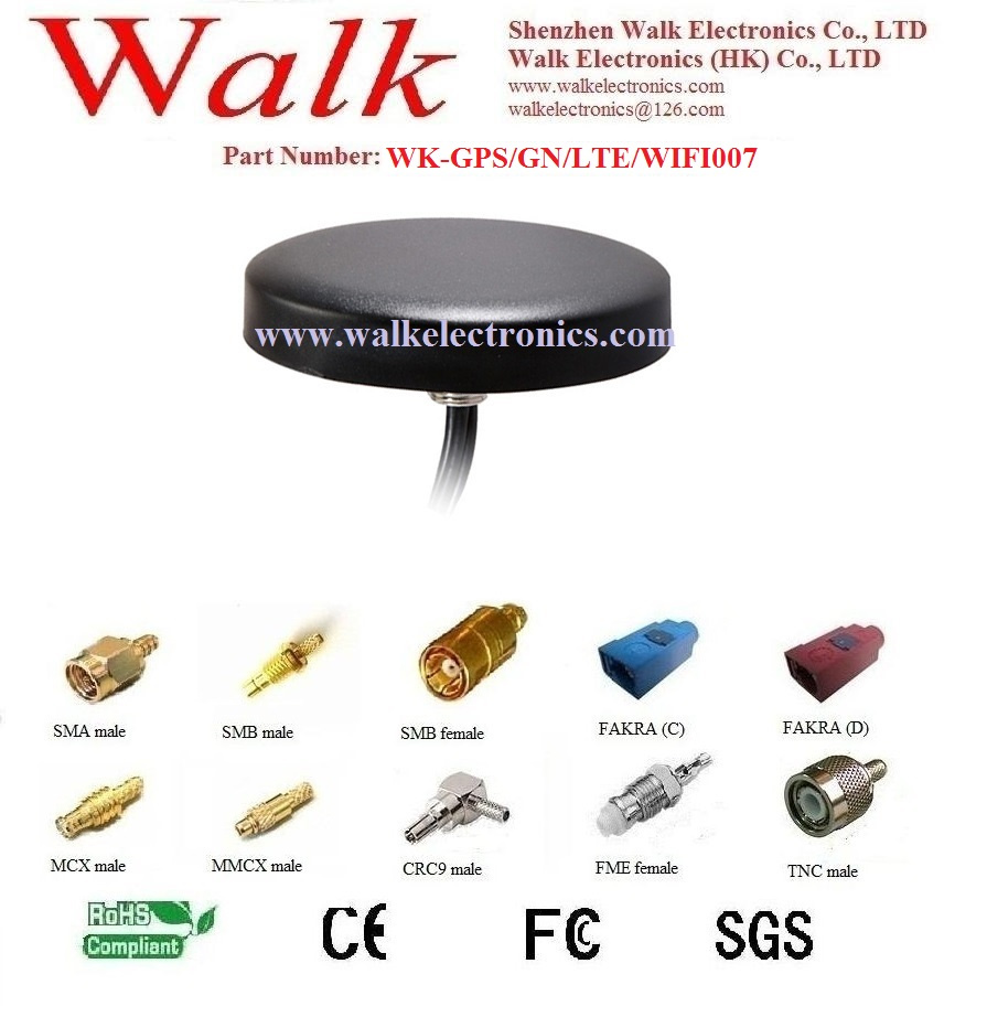 Screw Mount GPS Glonass 4G Lte WiFi Combo Antenna