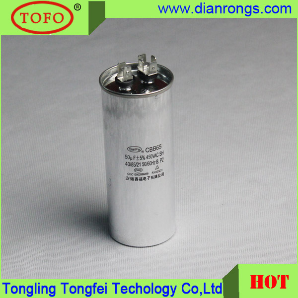 Cbb65 Sh Capacitor Motor Capacitor 50UF 440V Capacitor
