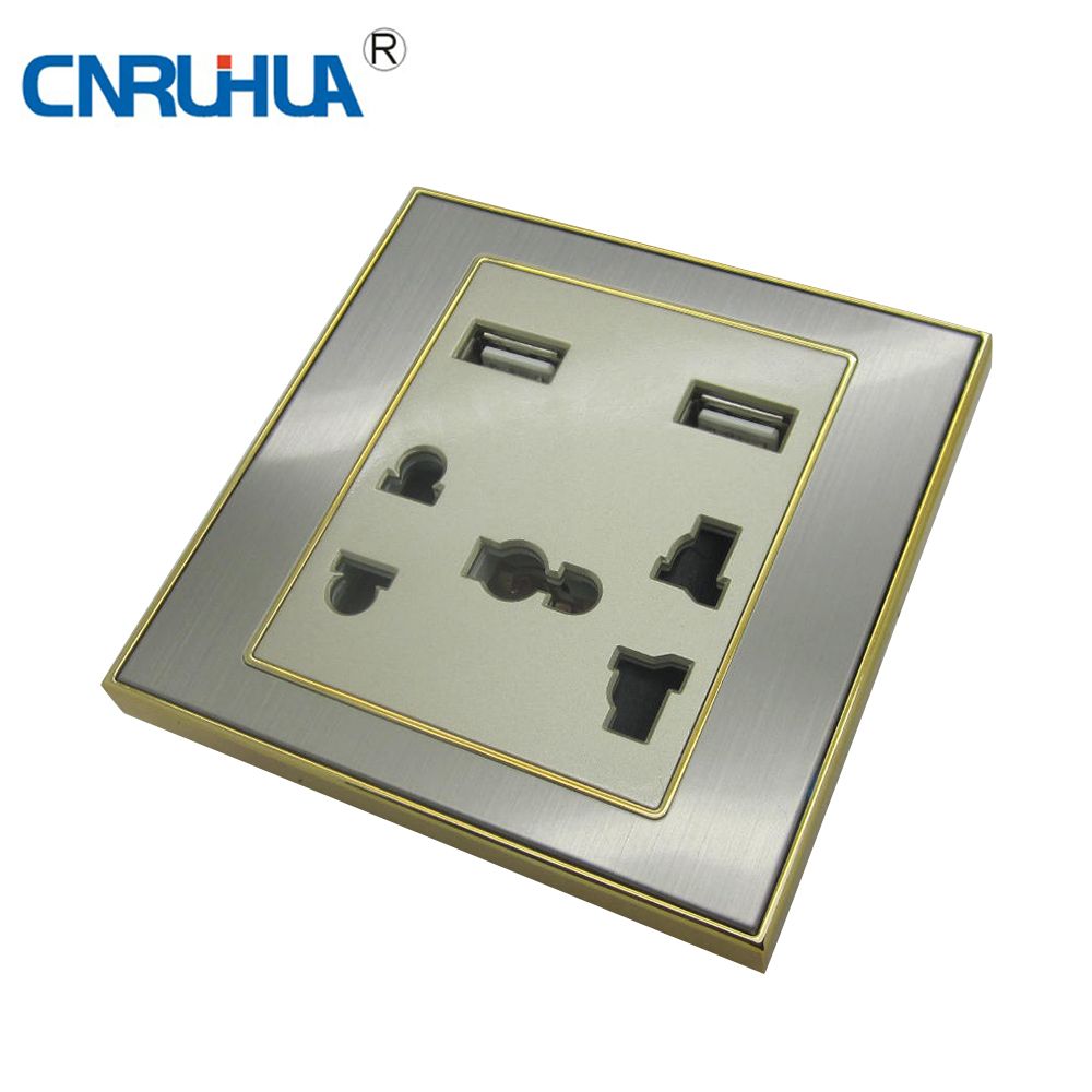 OEM 2 Gang Wall Socket Wiith Two Port