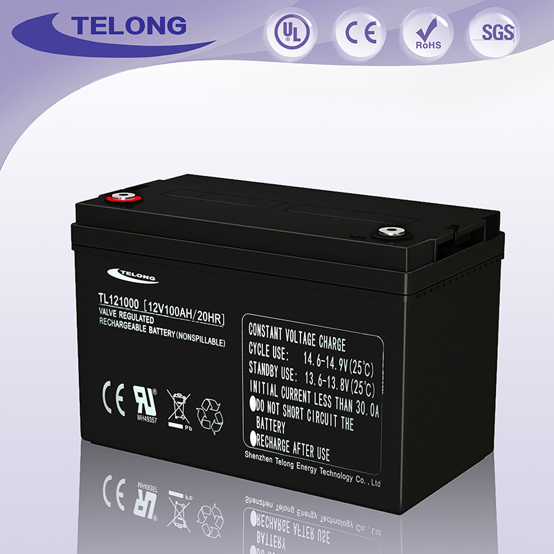 12V100ah Ce UL Approve High Quality Rechargeable Solar Power Battery
