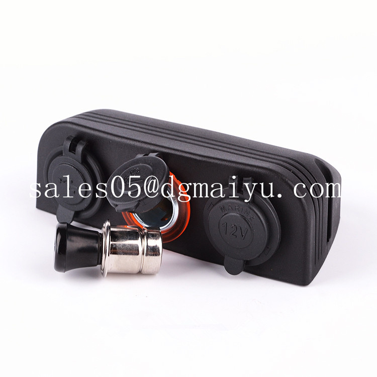 Dual Marine Cigarette Lighter Splitter Power Adaptor Sockets