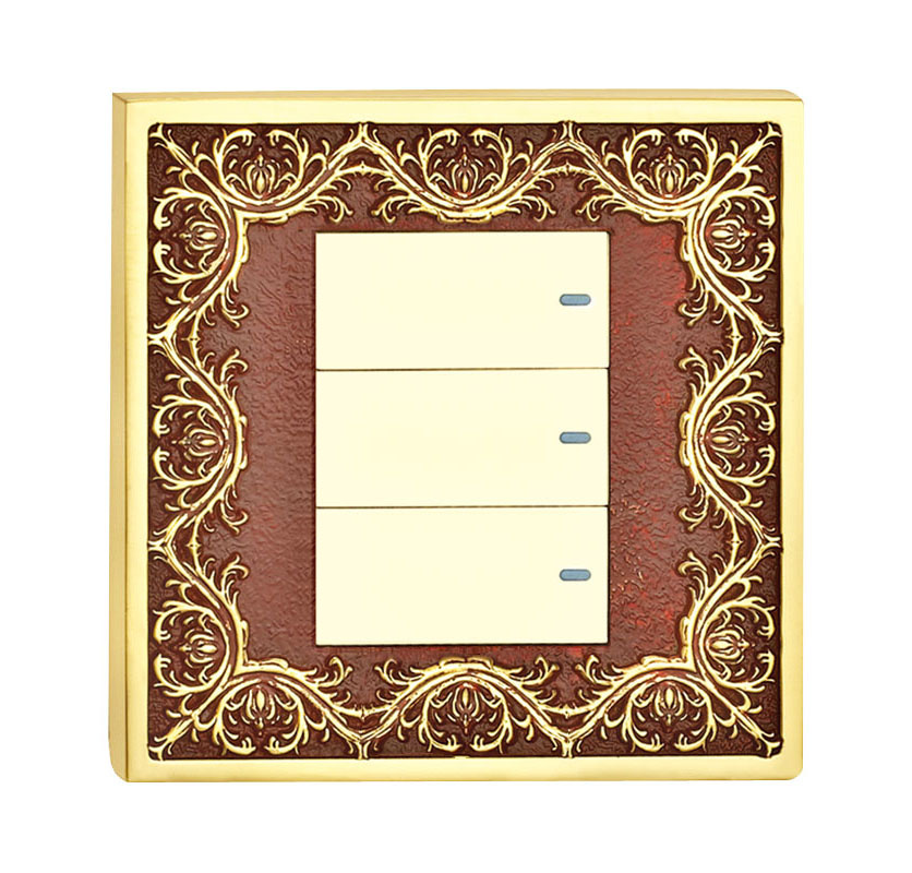 Brass Push Button Switch with Classic Patterns