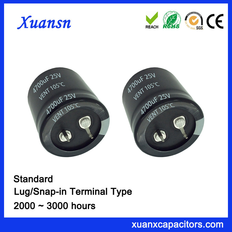 4700UF 25V Standard Horn Snap Electrolytic Capacitor