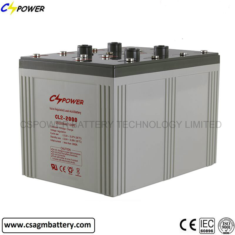 Top Quality 2V 2000ah 48V Lead Acid Solar System Battery