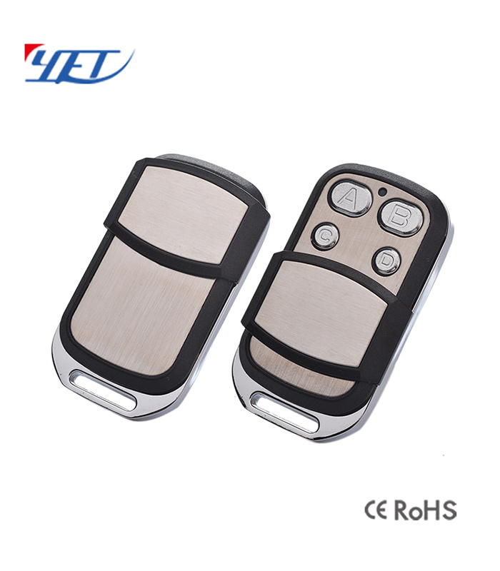 Universal Metal 4 Channel Push Cover Remote Control Keyfob