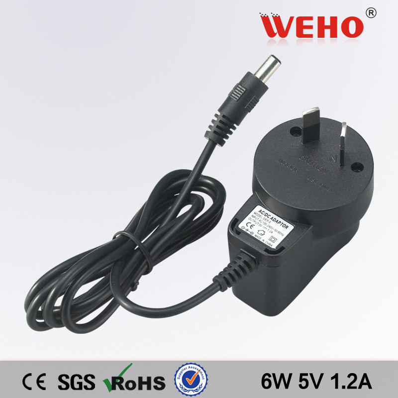 Weho Australian Plug 5V DC 1.2A AC DC Adapters with Detachable Cable