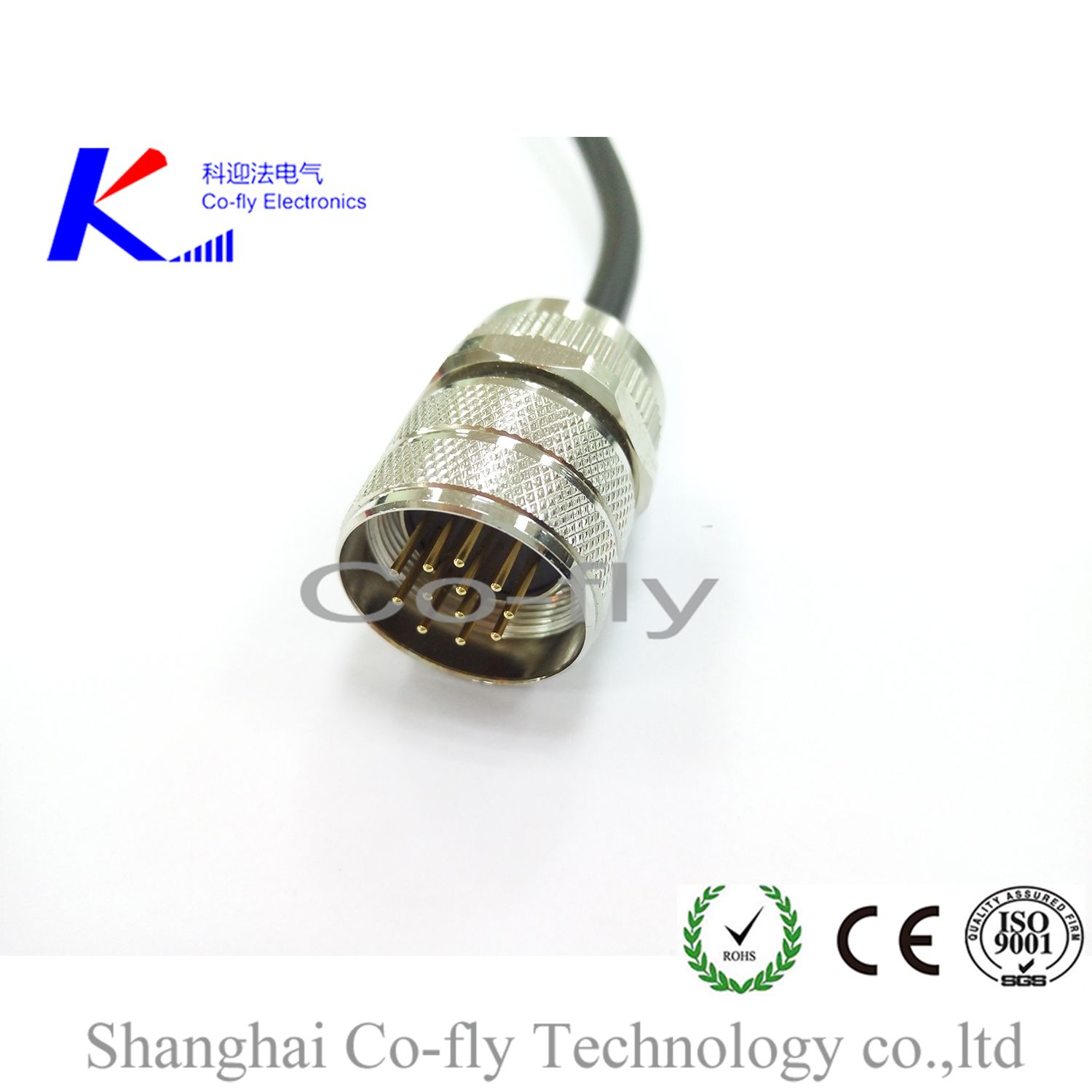 Shielded Male & Female Electronic M23 12, 17, 19 Pin Cable Plug & Socket